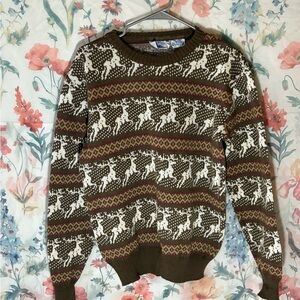 Vintage Men’s Life Trends Reindeer Sweater Size M
